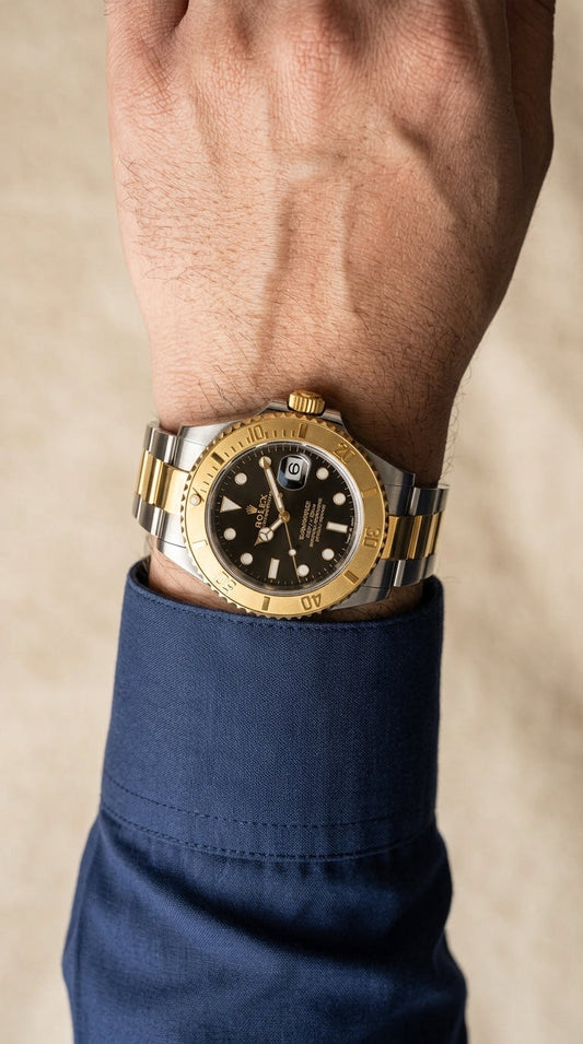 Rolex Submariner Date Two-Tone Gold & Steel Black Dial Men's Watch