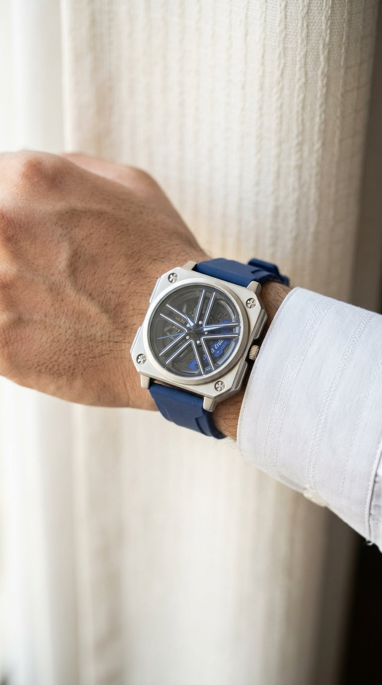 Luxury Integrated Steel Blue Dial Automatic Men's Watch