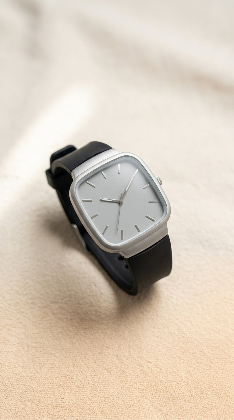 Luxury Rado Style Slim Cushion Case Silver Dial Unisex Watch